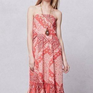 12 Anthropologie Holding Horses Bandana Print Midi Dress